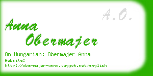 anna obermajer business card